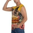 thumbnail image 3 of Fotbe Men's Psychedelic Band Hotdog Art Print Men's Sleeveless Muscle Tank Tops Casual T-Shirts for Gym Workout Beach-Small, 3 of 8