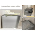 thumbnail image 6 of WinZo Smart Toilet with Bidet, 17 inch Comfort Seat Height, Auto Open/Close Foot Kick Flush Heated Seat, LED Night Light, 1.28 GPF Multiple Cleaning Modes (Matte Grey), 6 of 7