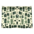 thumbnail image 7 of Yayeee Kitchen Curtains Tier Pair Light Filtering 27"x36" Rod Pocket Short Cafe Window Panel, Green Geometric, 7 of 7