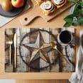 thumbnail image 2 of Vintage Western Country Patriotic Placemats Set of 12, Independence Day Non-Slip Place Mats Washable Table Mats for Kitchen Dining Table Decorations Indoor/Outdoor, 2 of 9