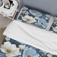 thumbnail image 4 of Designart "Blue White Meadow Tranquility" Floral Bedding Covert Set - Cottage Bed Set With 2 Shams, 4 of 5