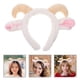 thumbnail image 5 of Diadema con orejas de cabra, orejas de animales y cuernos, tocado de oveja, tocado de cuerno para Halloween, festivales de Navidad y cosplay., 5 of 7
