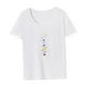thumbnail image 4 of Camiseta para mujer, disfraz elegante de verano, camisa con cuello redondo para vacaciones, deportes, trabajo, 4 of 7