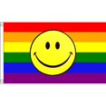 thumbnail image 1 of QIFEIHA Rainbow Smile (Gay Pride) Flag 3x5 Feet Banner Flag, 1 of 3