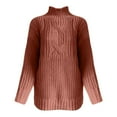 thumbnail image 5 of Manxivoo Womens Sweaters Women's Fall and Winter Turtleneck Solid Color Knit Closing Sleeve Suitable for Daily Commute Wear Casual Lohas Time Pullover Sweater Fall Sweaters Red, 5 of 8