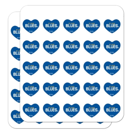 NHL St. Louis Blues Logo Heart Shaped Planner Calendar Scrapbook Craft Stickers
