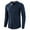 Blue, variant on Men's Rib Knit Henley Shirt Long Sleeve Cotton T Shirts Waffle Casual Neck Tee Fashion Basic Stretch Muscle Tops