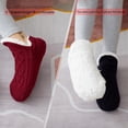 thumbnail image 6 of Zhaomeidaxi Floor Socks Are Thickened and Velvet in the Tube Step on the Floor Socks for Cold, Warm and Comfortable Winter Home Essential Socks Grey 28cm, 6 of 9