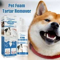 Shldybc Pet Tartar Remover Oral Foam Cleaning To Remove Tartar Yellow Teeth Bad Breath Cleaning Teeth Cleaning 60ML
