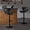 Black-2pc, variant on AUNEKIV Bar Stools, Swivel Counter Height Bar Stools, Adjustable Faux PU Leather Bar Chairs with Back and Footrest, Modern Upholstered Armless Counter Stools, Island Chairs for Bar Kitchen, Oatmeal