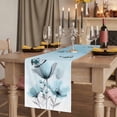 thumbnail image 2 of Spring Tulip 90 Inch Table Runner, Pastoral Rustic Chic Butterfly Floral Farmhouse Dresser Scarf Cotton & Linen Tablerunner for Dining/Kitchen Island/Holiday Party Décor 13" x 90", 2 of 9