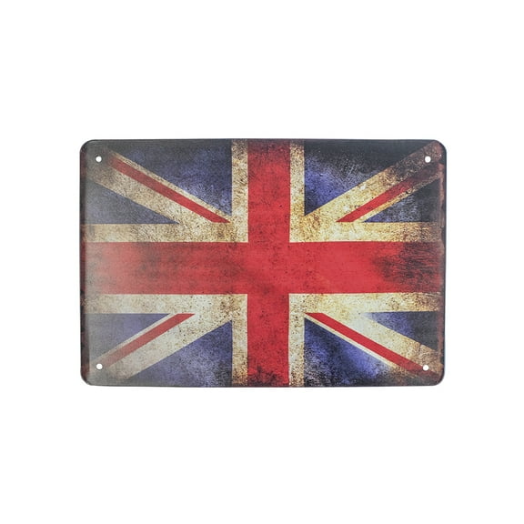 Great Britain Union Jack UK Flag Metal Wall Sign Rustic United Kingdom British Pub Man Cave Home Decor