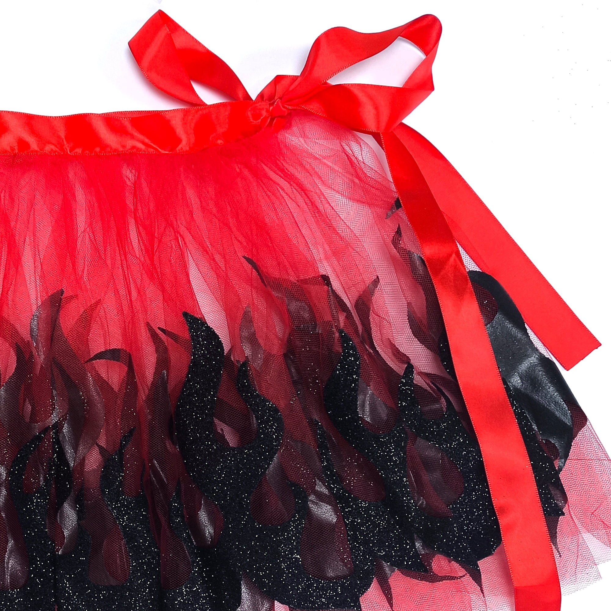 Devil Flame Tutu Costume Accessory for Adults, Red and Black, S/M, Halloween by Way To Celebrate