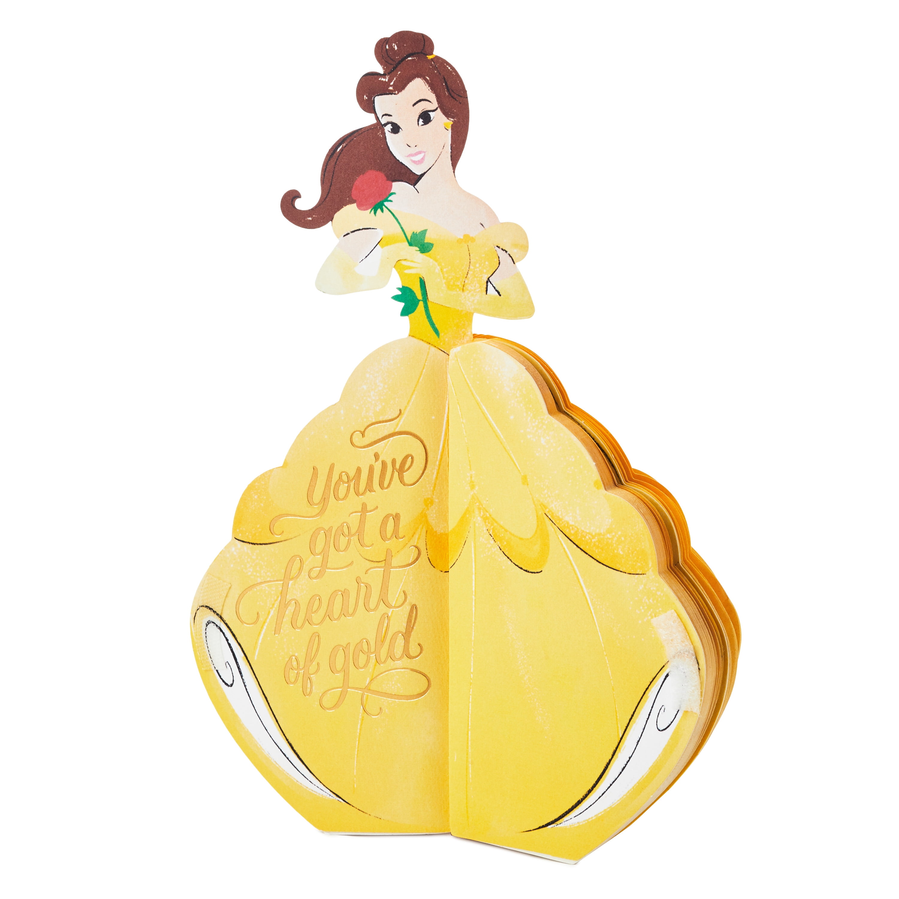 Hallmark Paper Wonder Beauty and the Beast Pop Up Birthday Card, Friendship Card, All Occasion Card (Honeycomb Belle)