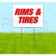 thumbnail image 1 of Rims & Tires (18" X 24") Yard Sign, Includes Metal Step Stake, 1 of 6
