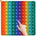 thumbnail image 2 of 7.8in Big Size P0pp Math Toys , Rainbow Square Fidget Ttoy 100bubbles Stress Relieving Fidget Game for Teachers to Create Kinds of Math Manipulatives【with 1-100 Numbers Tables】, 2 of 4