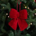 thumbnail image 5 of 1 lazo grande de Navidad para decoración, lazo de terciopelo rojo para corona navideña, adornos colgantes para árbol de Navidad, lazo para el hogar, Navidad, 5 of 5