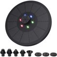 thumbnail image 1 of Solar Fountain Pump, Upgraded 3w Bird Bath Fountain With Led Lights,7 Water Style And Fixer,solar Powered Water Fountain Pump With Storage Battery For, 1 of 4