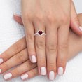 thumbnail image 2 of GemsNY July Birthstone - Heart Shape Ruby Halo Ring For Women (Grade - AA | 1.35cttw), 2 of 4
