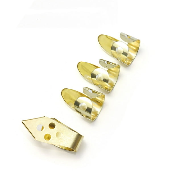 Mojoyce Adjustable 3 Finger Picks + 1 Thumb Pick Acoustic Guitar Banjo