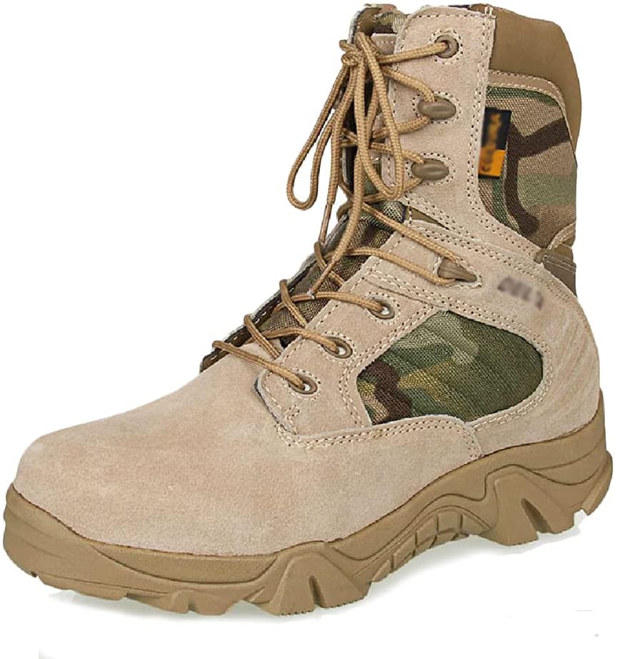 Bottes De Randonnée Hommes ZHENSI - Tactiques, Respirantes, Antidérapantes - Pour Camping Et Trekking