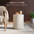 thumbnail image 4 of MOALCOFER 15''Outdoor side table,Round  Accent Table for Indoor,Outdoor ,White, 4 of 6