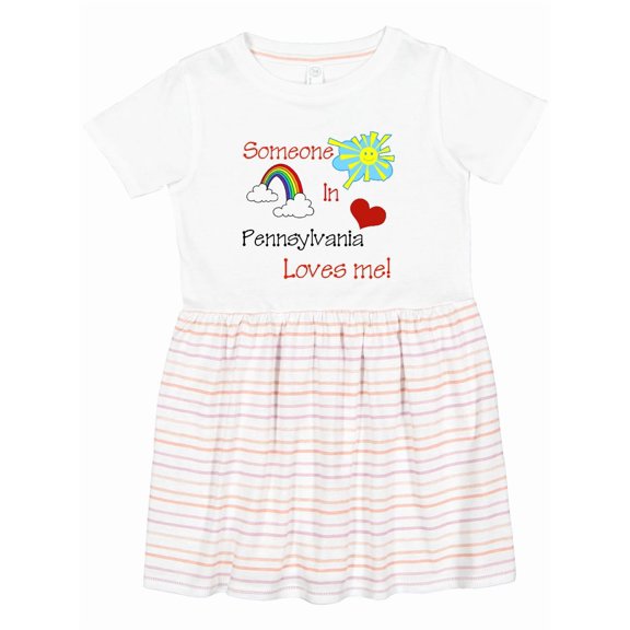 Inktastic Someone in Pennsylvania Loves Me Girls Toddler Dress