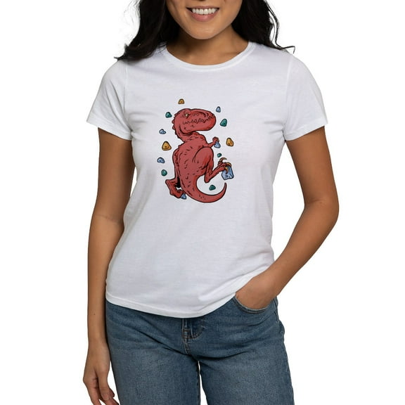 CafePress - Trex Indoor Rock Climbing T Shirt - Women's Classic T-Shirt