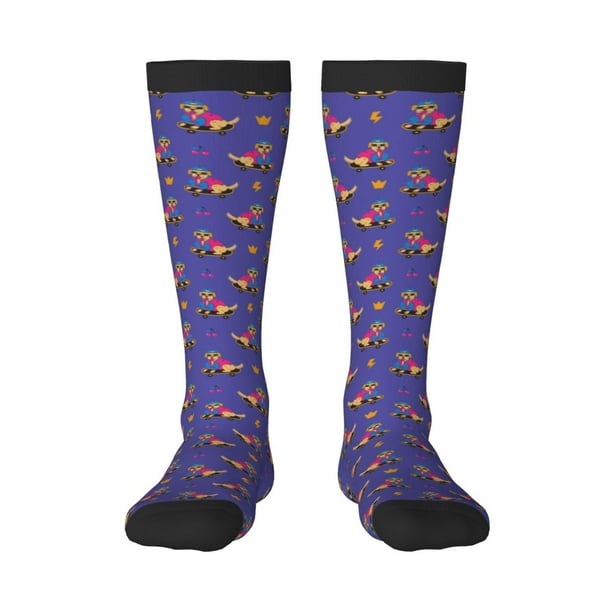 Fotbe Labrador Retriever Dog Calcetas Divertidas Estampadas para Hombre y Mujer, Calcetas de Algodón hasta la Rodilla para Caminar, Correr, Enfermería y Embarazo