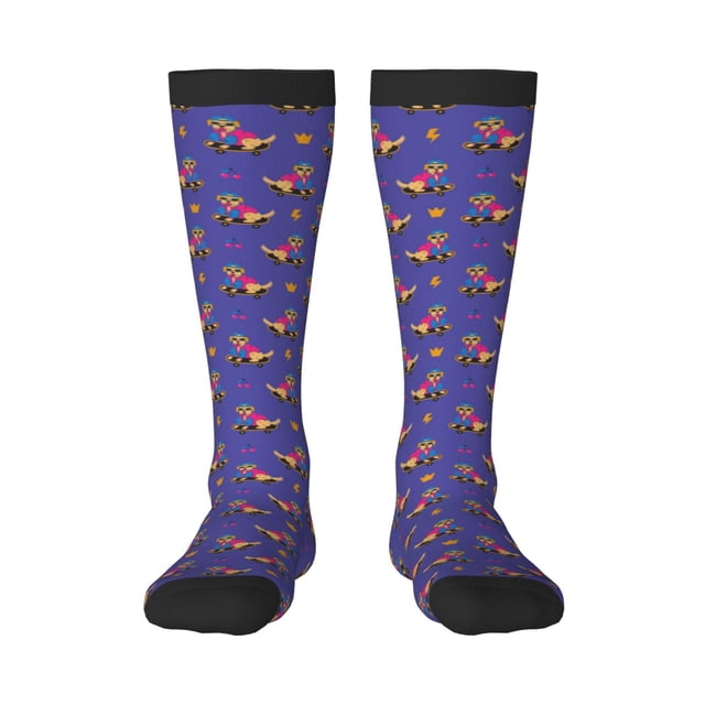 Fotbe Labrador Retriever Dog Calcetas Divertidas Estampadas para Hombre y Mujer, Calcetas de Algodón hasta la Rodilla para Caminar, Correr, Enfermería y Embarazo