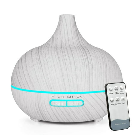 

Buodes Wooden Grain Humidifier For Baby Yoga In The Bedroom 550ml Aromatic Spray Humidifier Quiet Andfast Humidification In The Whole Room Colorful Lights And White