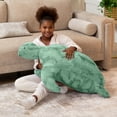 thumbnail image 4 of Raven-Symoné Shelly the Turtle Sea Buddy Large Kids Stuffed Animal Bean Bag and Pouf, Spearmint Green Faux Fur, 4 of 6