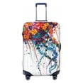 thumbnail image 2 of Goofa Colorful Floral Jellyfish Pattern Luggage Covers For Suitcase,Suitcase Cover Protector Fit 18-32 Inch Luggage-X-Large, 2 of 9