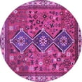 thumbnail image 1 of Ahgly Company Indoor Round Persian Purple Traditional Area Rugs, 3' Round, 1 of 4