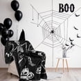 thumbnail image 4 of Halloween Fuzzy Flannel Blanket Dancing Skeleton Throw Blanket Black Soft Blanket for Farmhouse Home Chair Sofa Couch Bed Black Black, 4 of 7