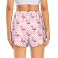 thumbnail image 4 of Fotbe Cute Flamingo with Heart Womens High Waist Running Shorts Athletic Workout Quick Dry Shorts for Women with Pockets Gym Yoga Summer Shorts-Small, 4 of 9