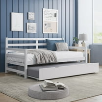 Shaye Wood Twin Daybed with Trundle, White, Hillsdale Living Essentials