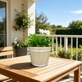 thumbnail image 4 of Wood Grain Effect Plastic Imitation Barrel Planter, Wear-Resistant Thickened Plastic, Rustic Barrel Appearance, Multi-Purpose Home Pot for Green Plants & Balcony Gardening Arrangement, 4 of 6
