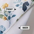 thumbnail image 5 of 2 Pack Blackout Window Valance, 18 Inches Long Kitchen Window Curtains Over Sink Rod Pocket Pattern Valance for Bathroom Bedroom Living Room, Yellow & Grey, 5 of 6