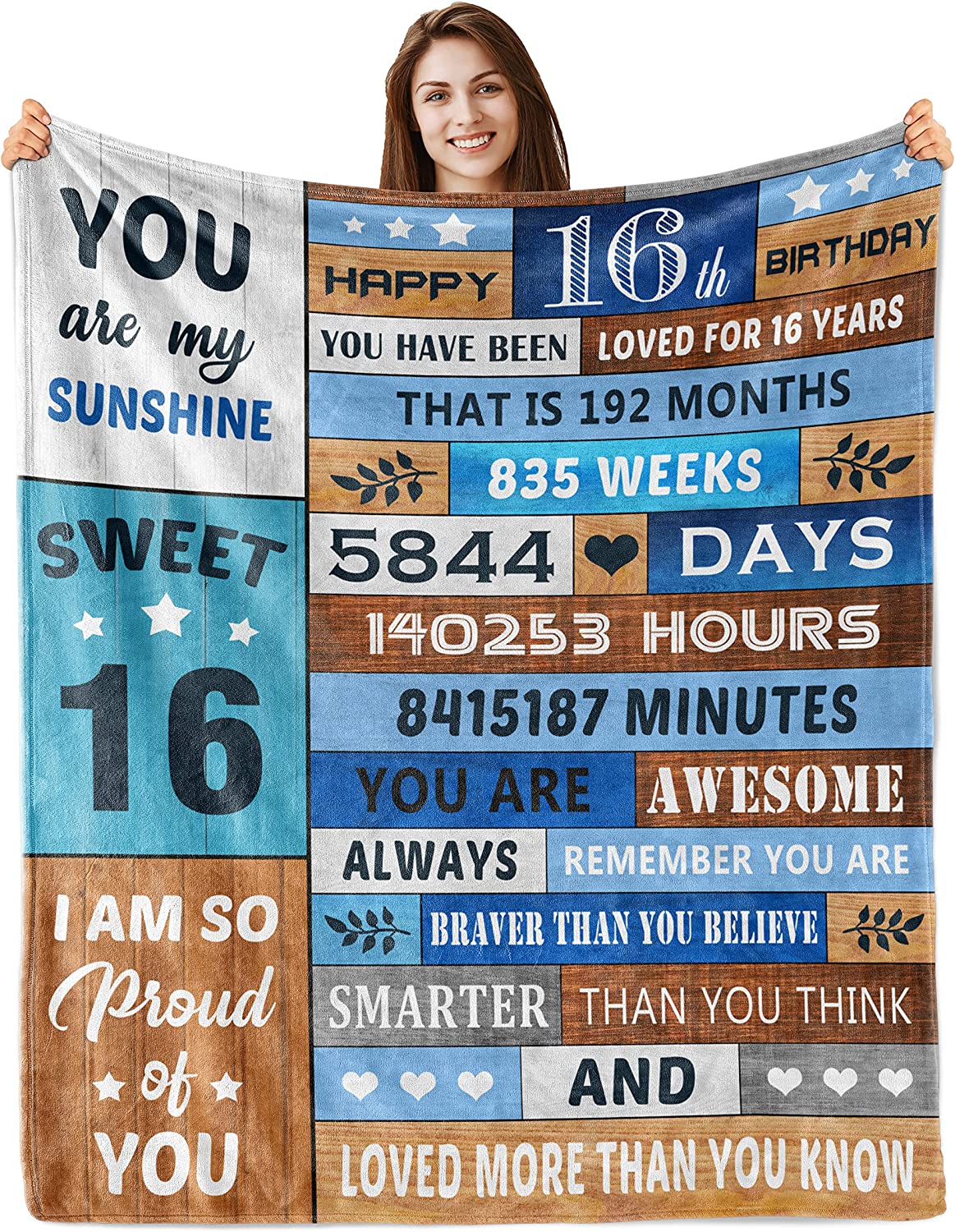 Sweet 16 Gifts for Girls,16th Birthday Gifts for Girls,to 16th Birthday  Blanket,Gifts for 16 Year Old Girl,16 Year Old Girl Gifts for