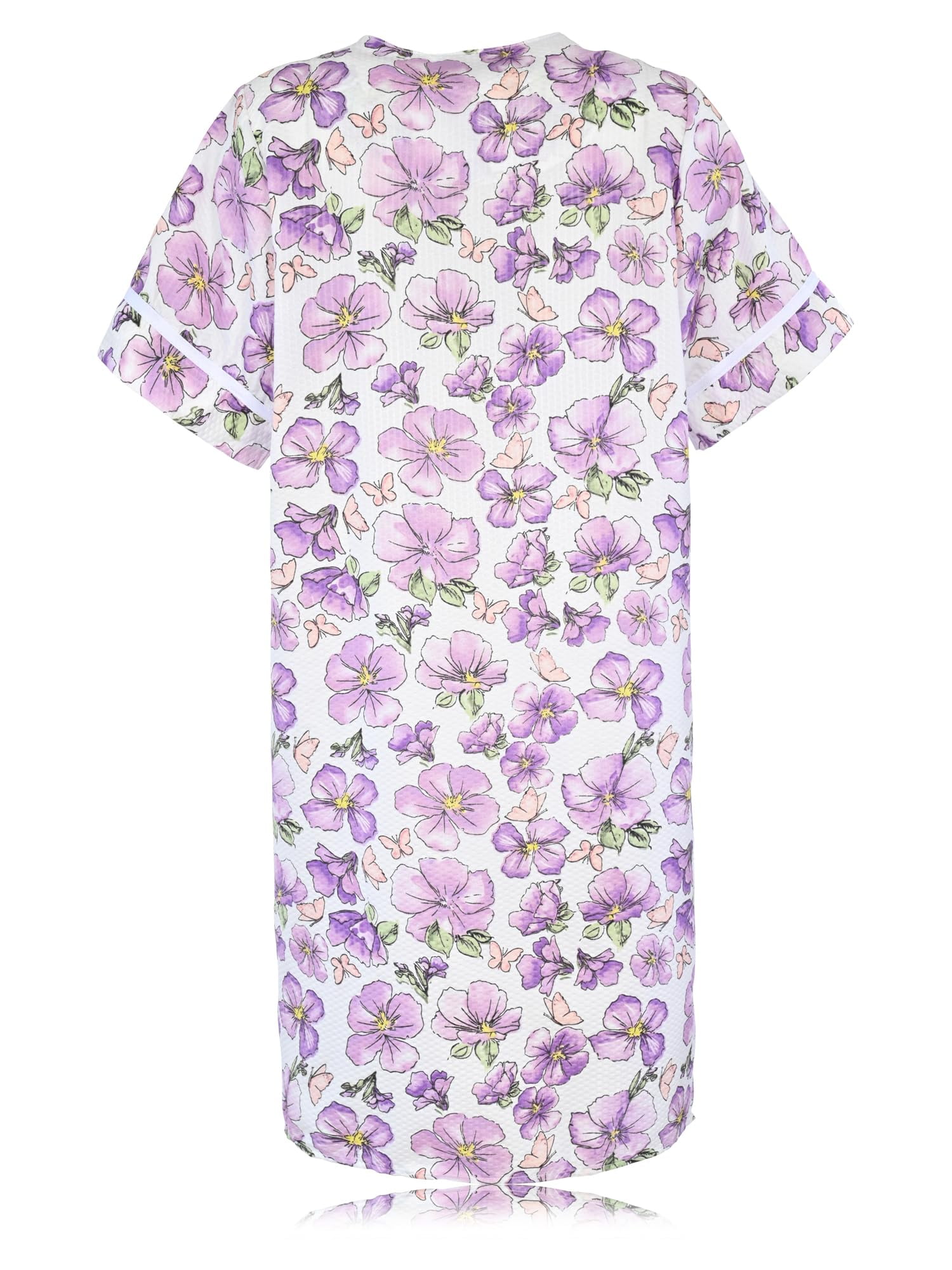 House Dresses for Women with Pockets - Lightweight Breathable Short Sleeve Muumuu & Nightgowns - Snap Front Housecoat and Dusters for Women