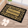 thumbnail image 4 of Ottomanson Machine Washable Non-Slip Rubberback Floral Border 2x3 Entryway Doormat, 20" x 30", Beige, 4 of 9