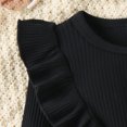 thumbnail image 6 of Edvintorg Fall Winter Girl Outfit Set Clearance Black Knit Long Sleeve Top Corduroy Bow Skirt Set Suitable For 9M-4Y Children Clothes Girls Christmas Gifts, 6 of 7
