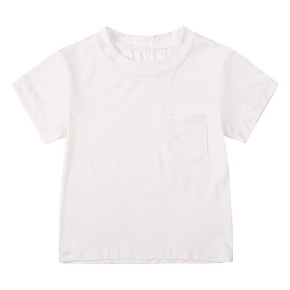 Karoyedx Boys Clothes Baby Boys Short Sleeve Cotton T-Shirts Toddler Boy Clothes Tee Tops Summer 3-6 Months Size,White