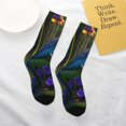 thumbnail image 4 of Uemuo Cute Blue Frog Printed Kids Boys Socks Seamless Crew Socks Crazy Funny Athletic Sport Socks for Children, 4 of 6
