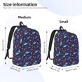 thumbnail image 2 of Vsdgher Cute Shark Print Canvas Backpack Travel Rucksack Unisex Knapsack 15.7/17.7Inch Laptop Backpack for Work,College -Small, 2 of 5