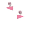 thumbnail image 2 of Delight Jewelry Acrylic 3/4" Hot Pink Megaphone Pink Crystal Clip on Earrings, 2 of 5