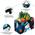 thumbnail image 3 of Snowman Reusable Foldable Large Capacity Oxford Cloth Storage Basket Shopping Bag Laundry Basket, 3 of 7