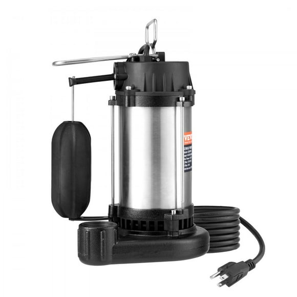 Basement Submersible Sewage Pump 0.5HP 4188GPH 24ft Lift