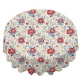 thumbnail image 2 of Pioneer Flower Floral Print Pattern Round Tablecloth 60 X 60 Inch, Wrinkle Resistant Wipeable Table Cloth for Kitchen Dining Picnic Patio Party, 2 of 6